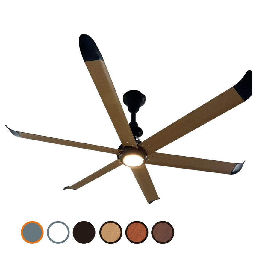 LeBrise Modern Ceiling Fan with Wooden-Pattern Aluminium Blades